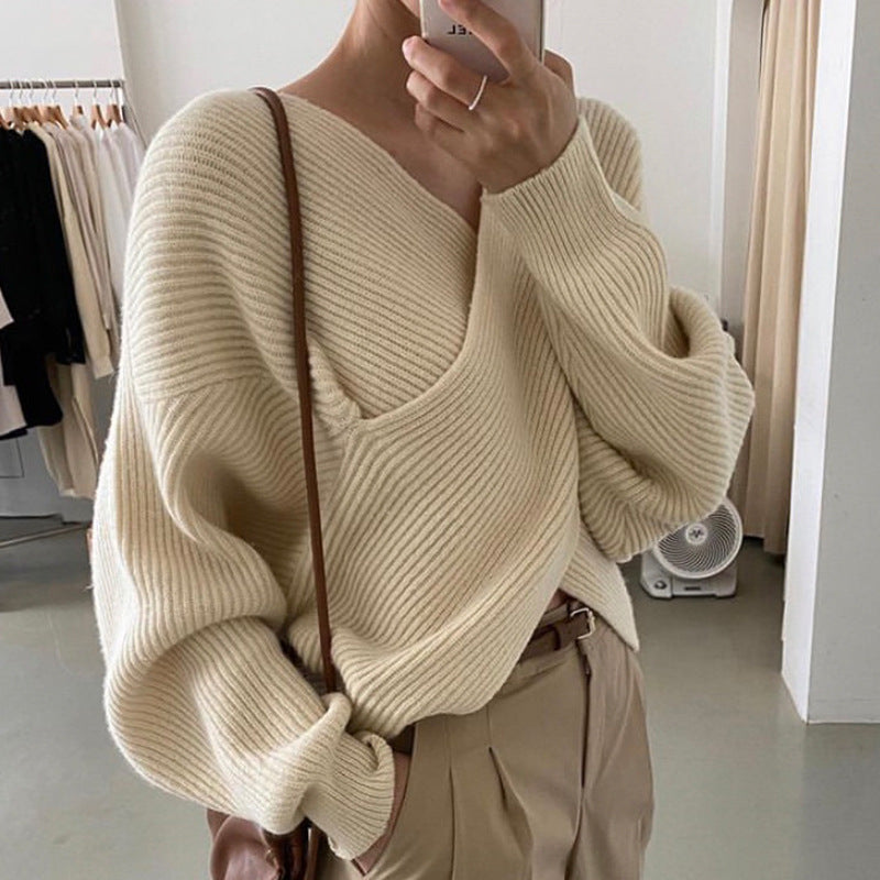 Leblanc™ | Pull en tricot croisé chic