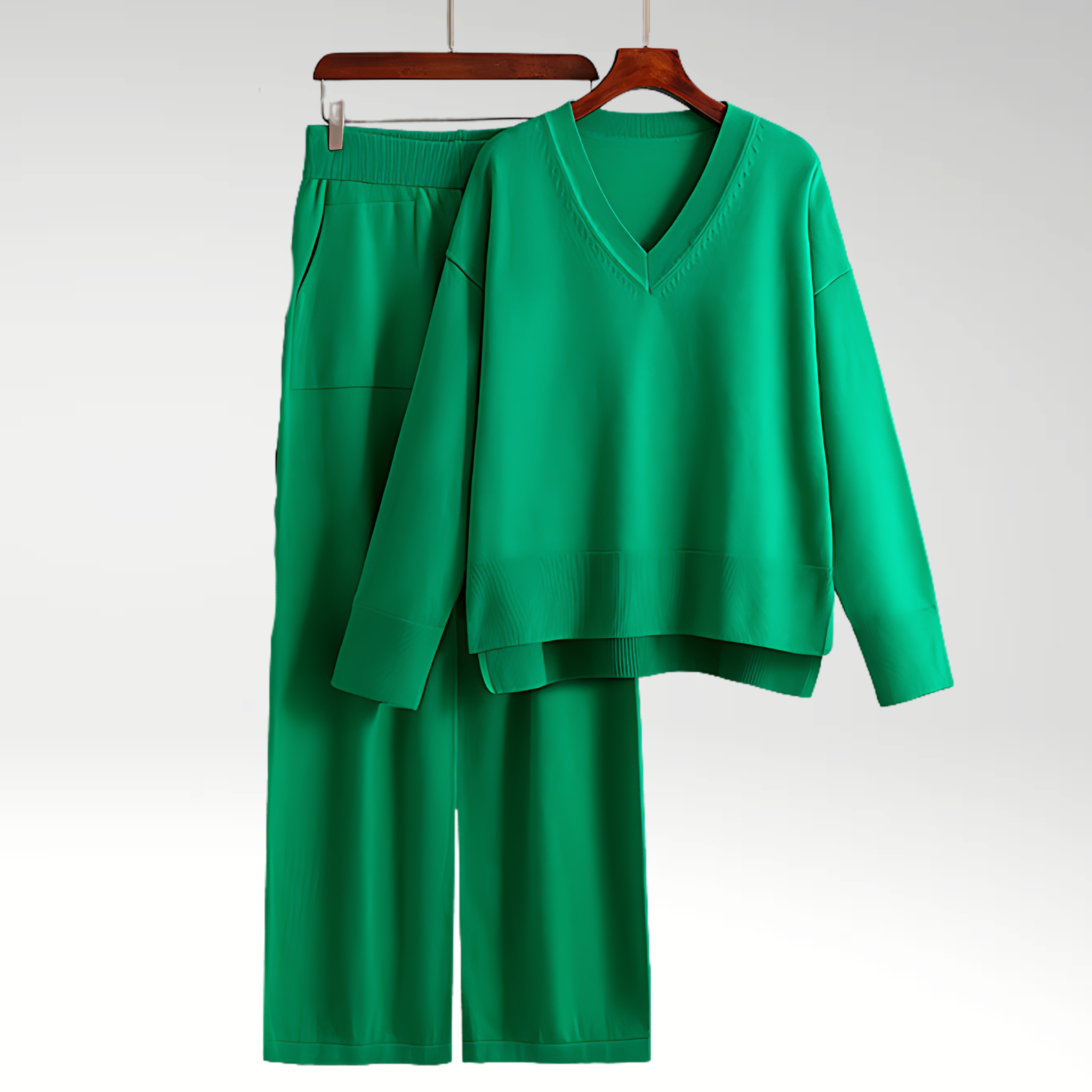 Leblanc™ | Luxe V-Neck Two Piece Set