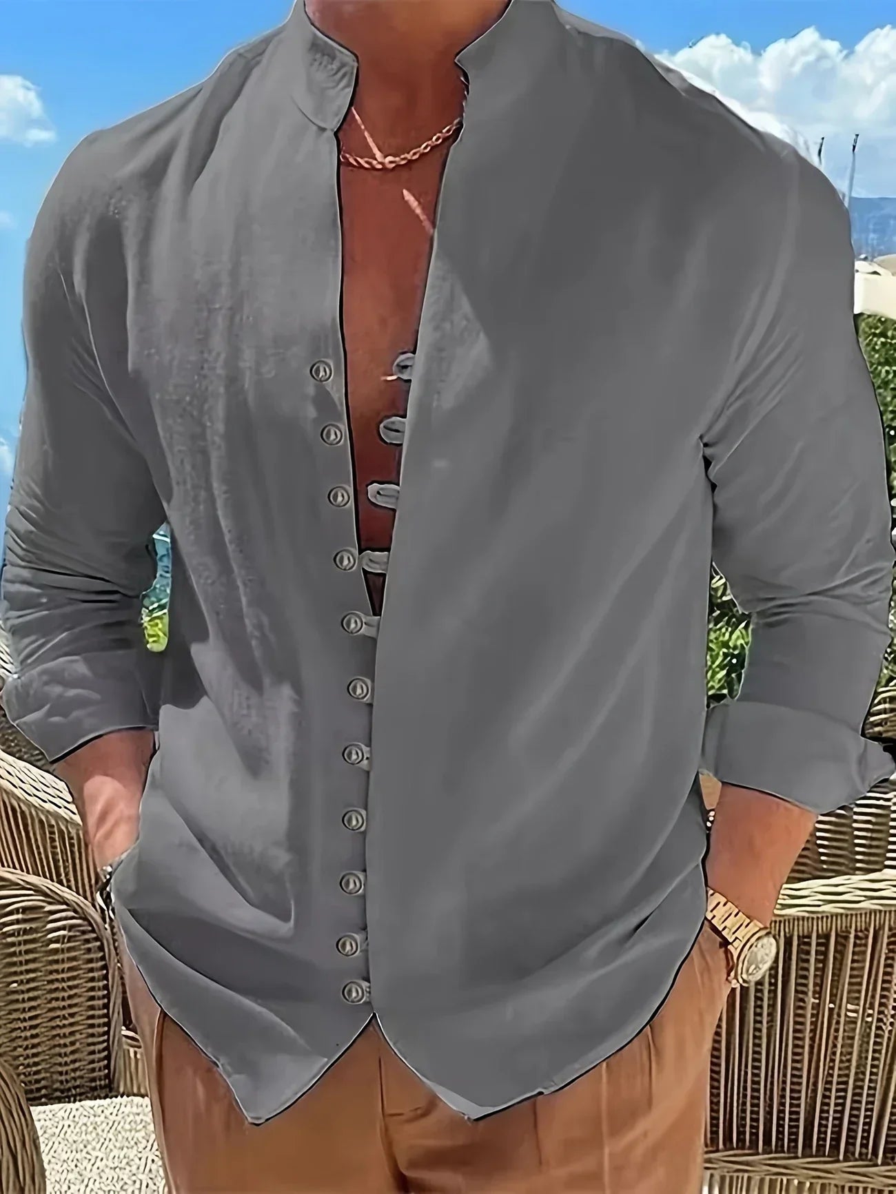 Leblanc™ | Chemise légère en coton à manches longues