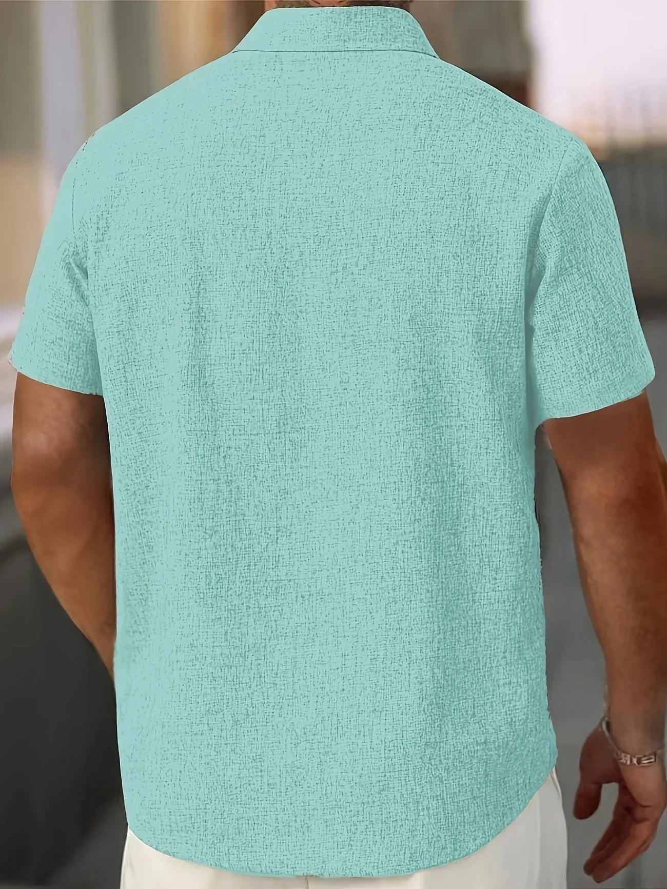 Leblanc™ | Chemise légère à manches courtes en mélange de lin