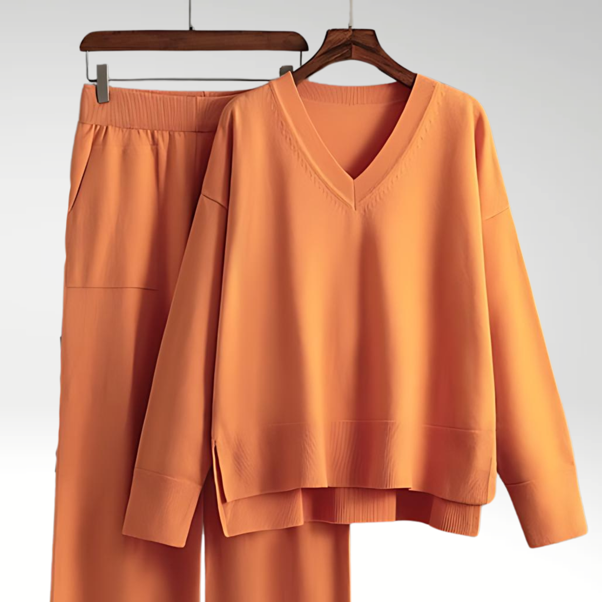 Leblanc™ | Luxe V-Neck Two Piece Set