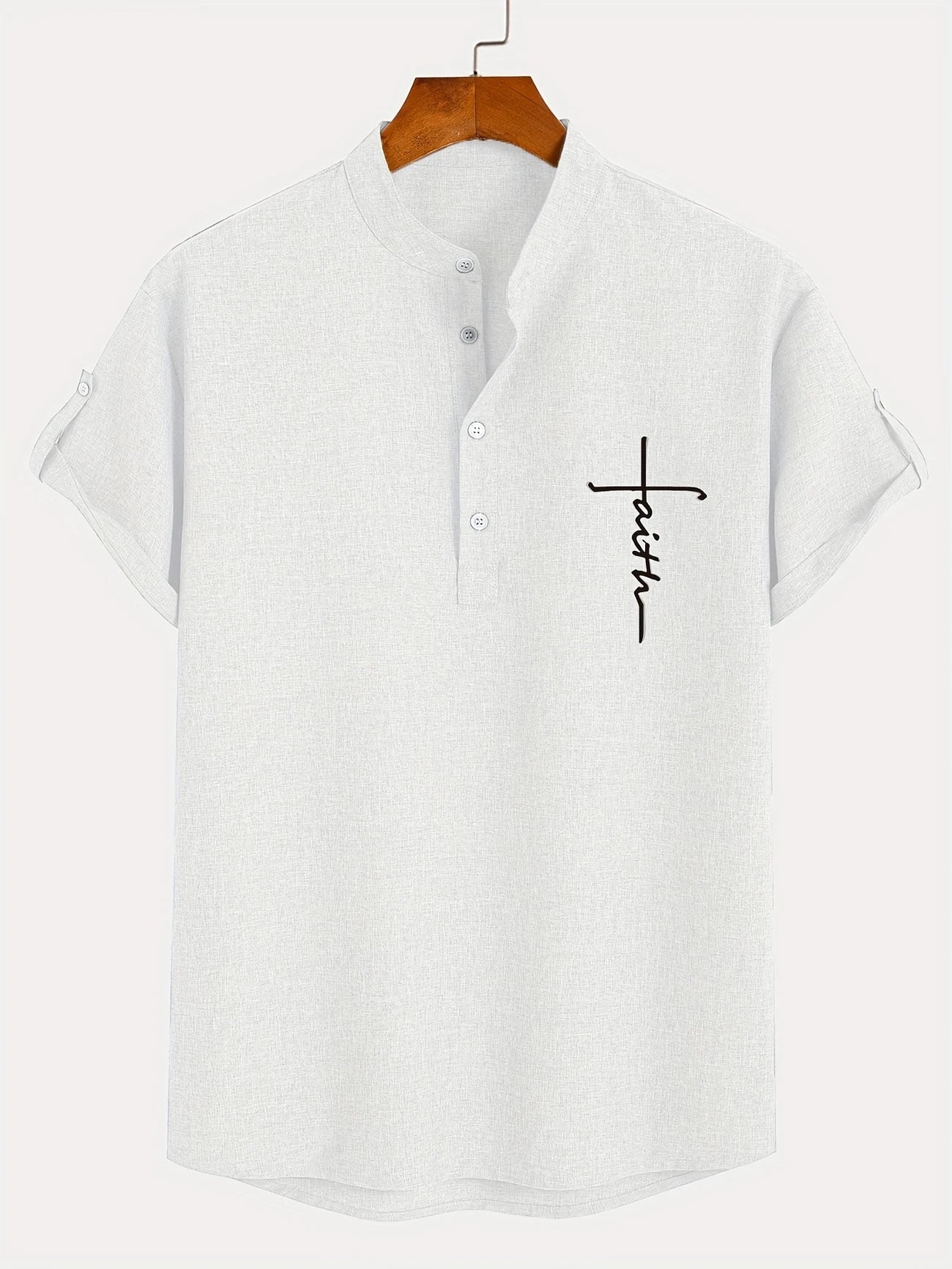 Leblanc™ | Chemise élégante à manches courtes et col montant