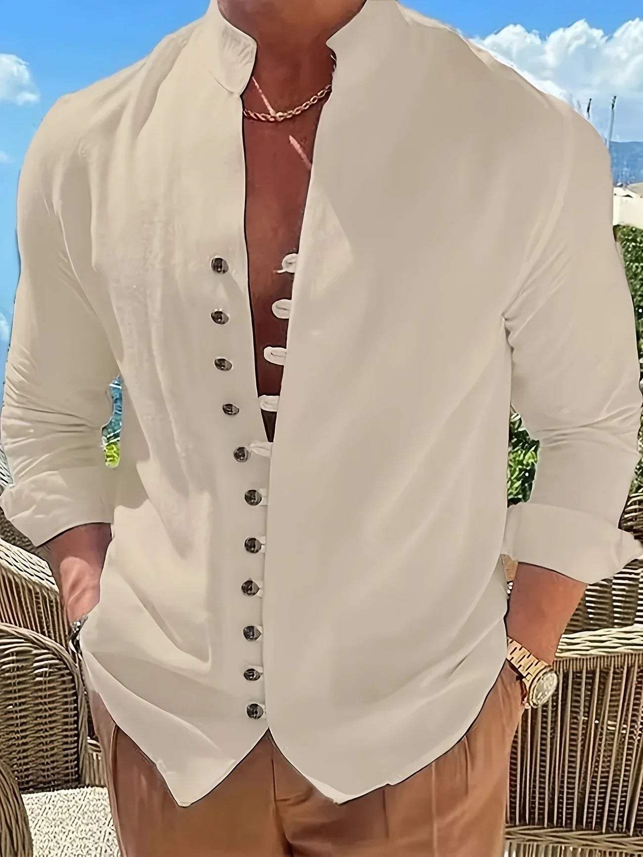 Leblanc™ | Chemise légère en coton à manches longues