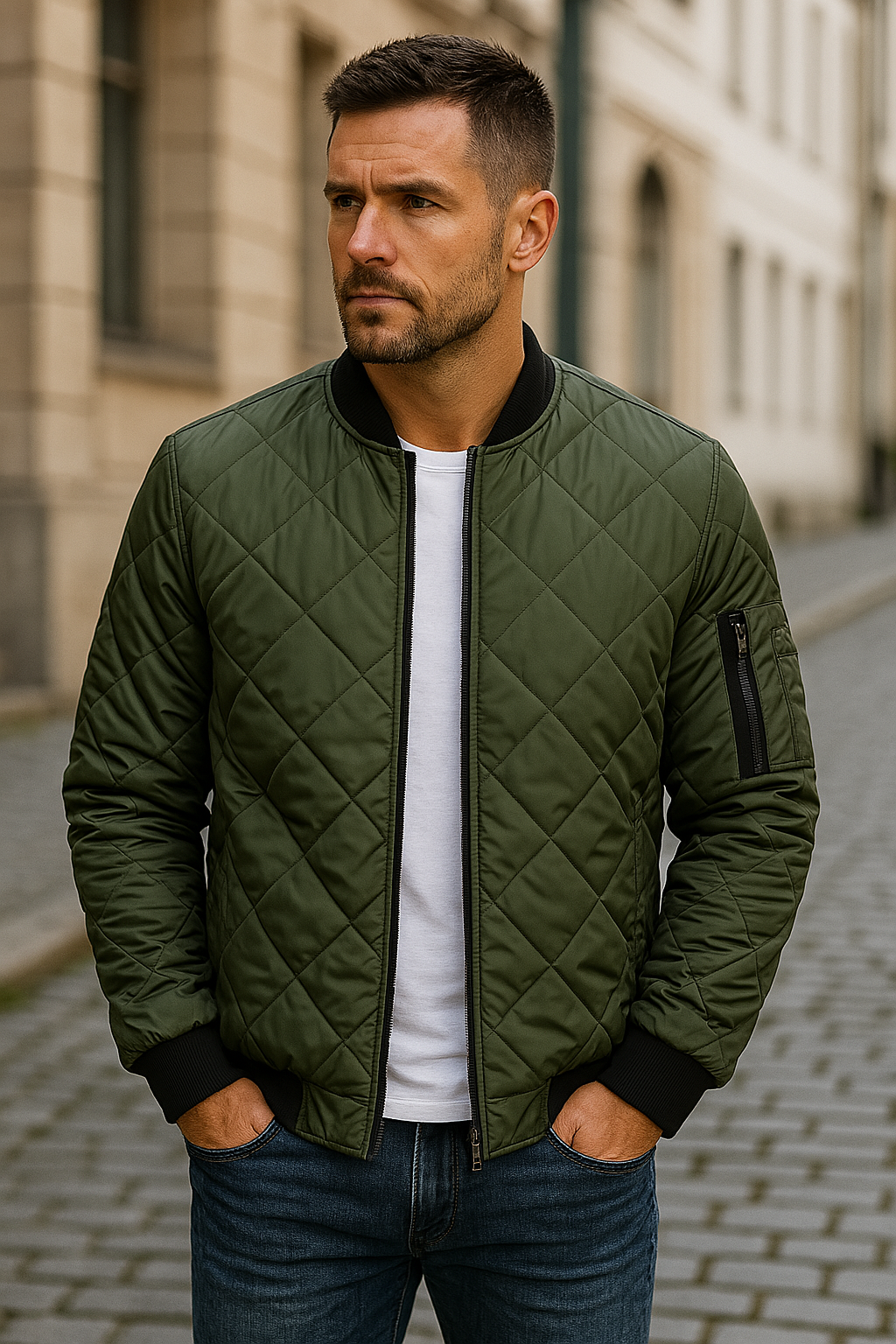 Lenoir™ - Veste en coton à motif losange