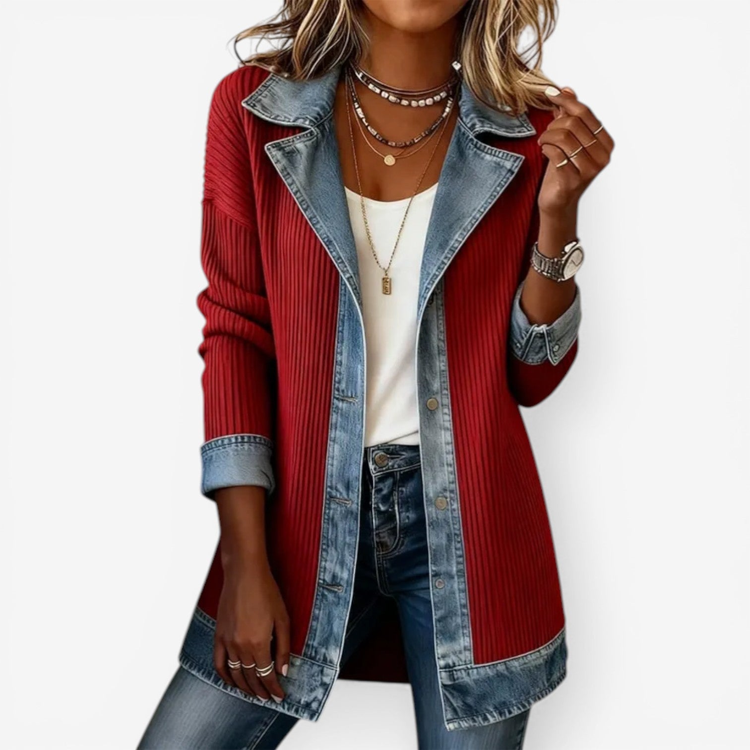 Leblanc™ | Veste en denim mélangé