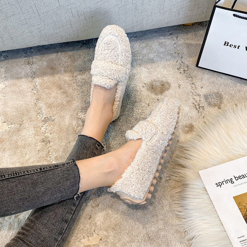 Leblanc™ | Mocassins en peluche pour femmes
