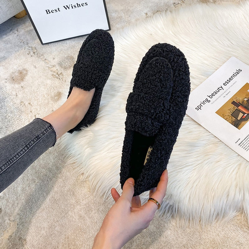 Leblanc™ | Mocassins en peluche pour femmes