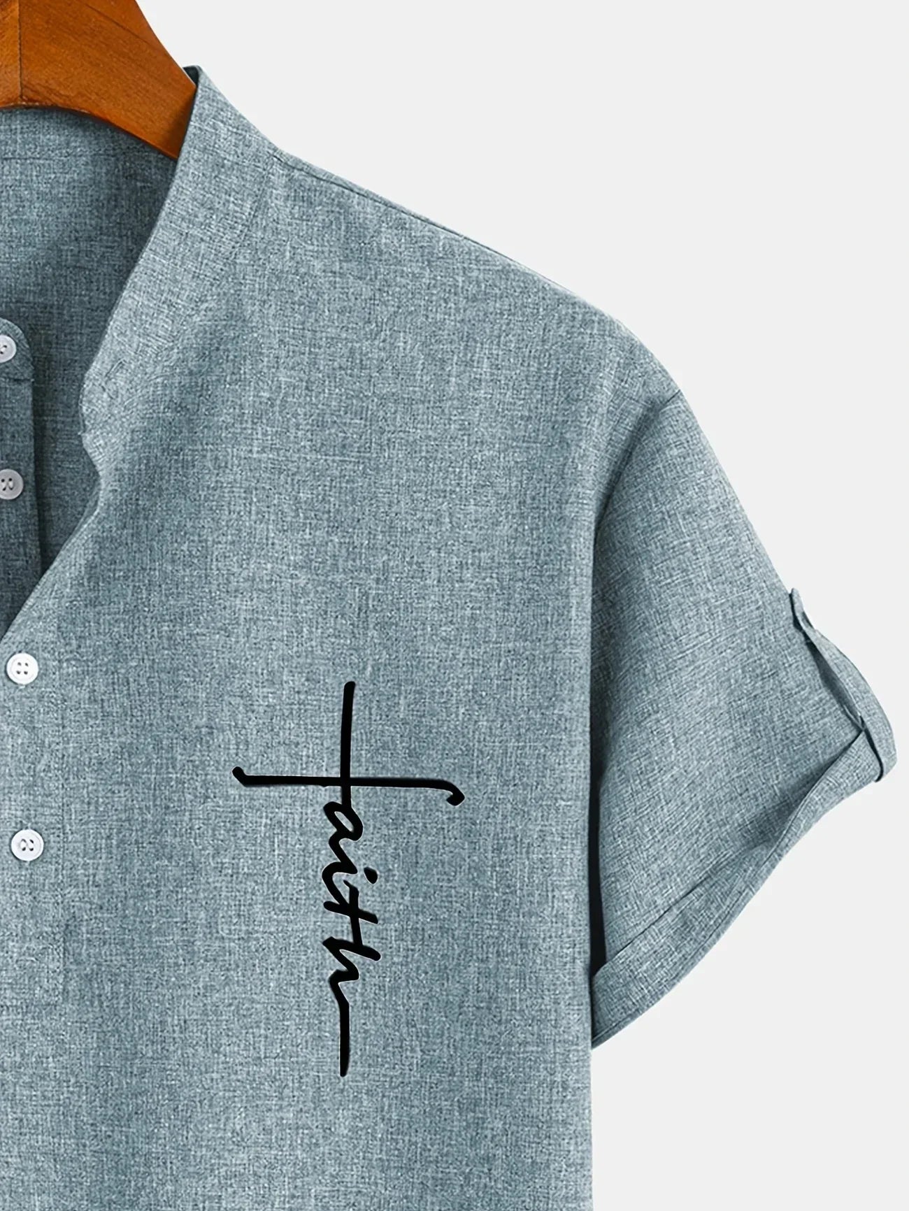 Leblanc™ | Chemise élégante à manches courtes et col montant
