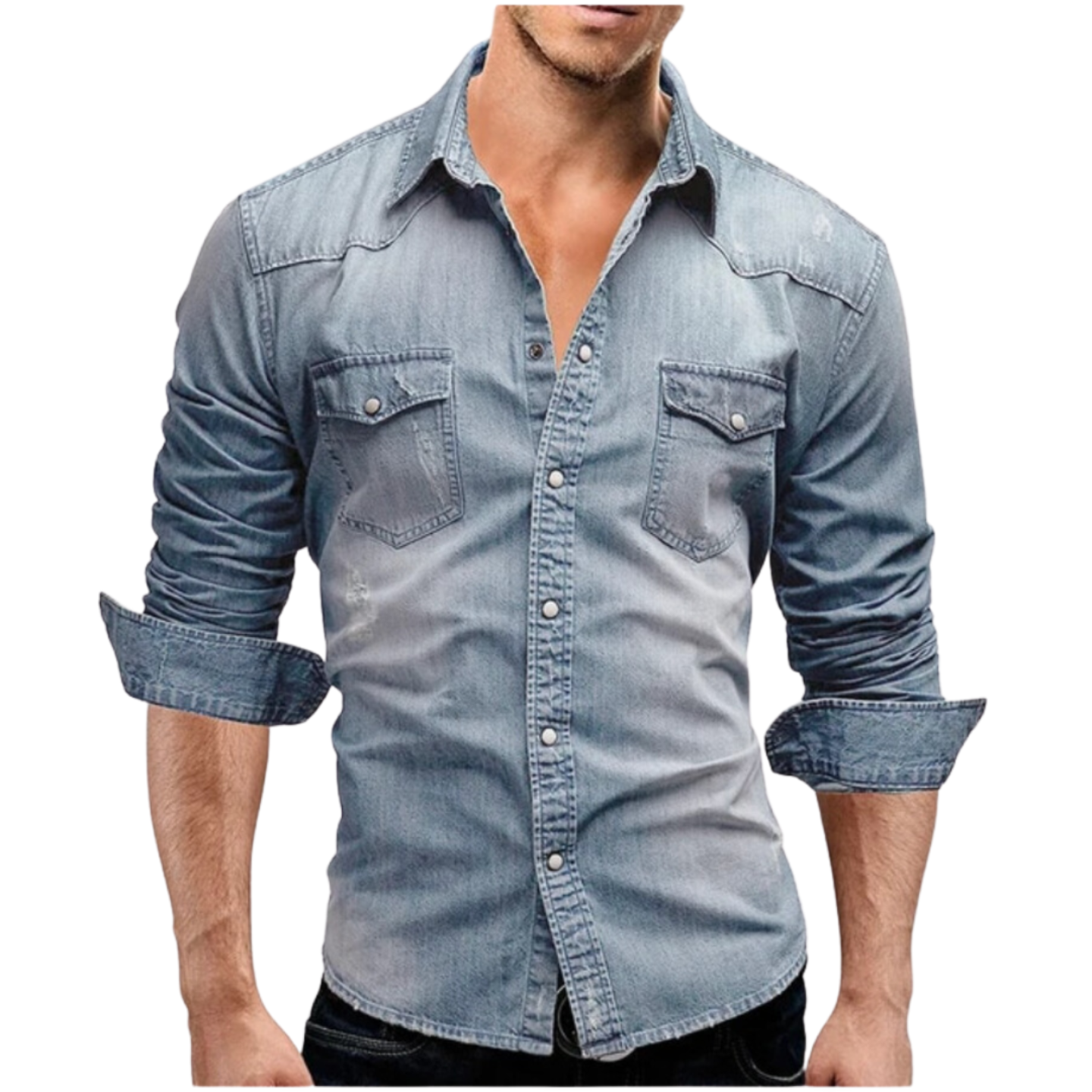 Leblanc™ - Chemise en denim au style moderne