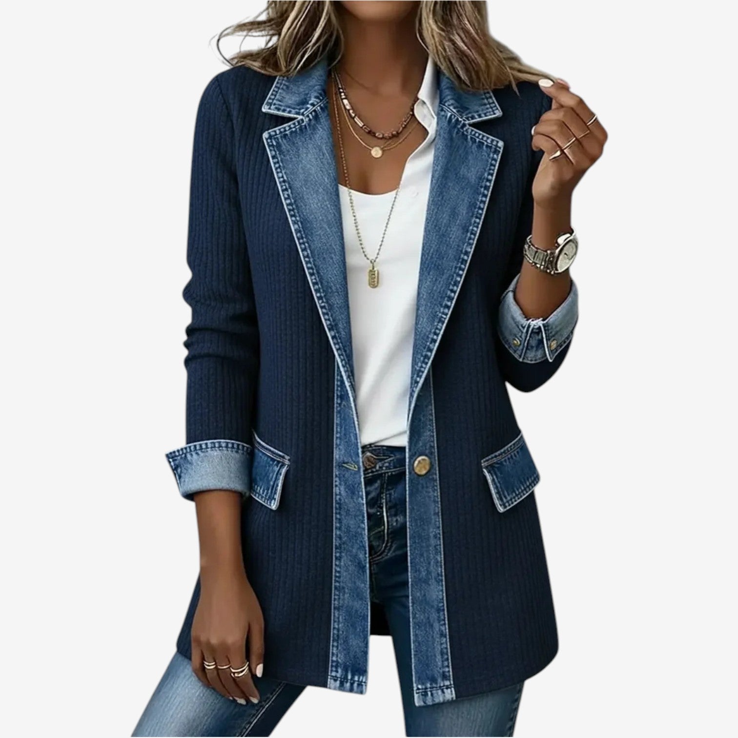 Leblanc™ | Veste en denim mélangé