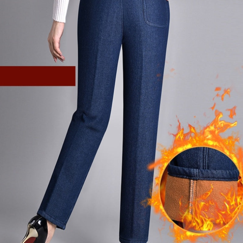 Leblanc™ | Jean femme avec poches latérales et taille élastique