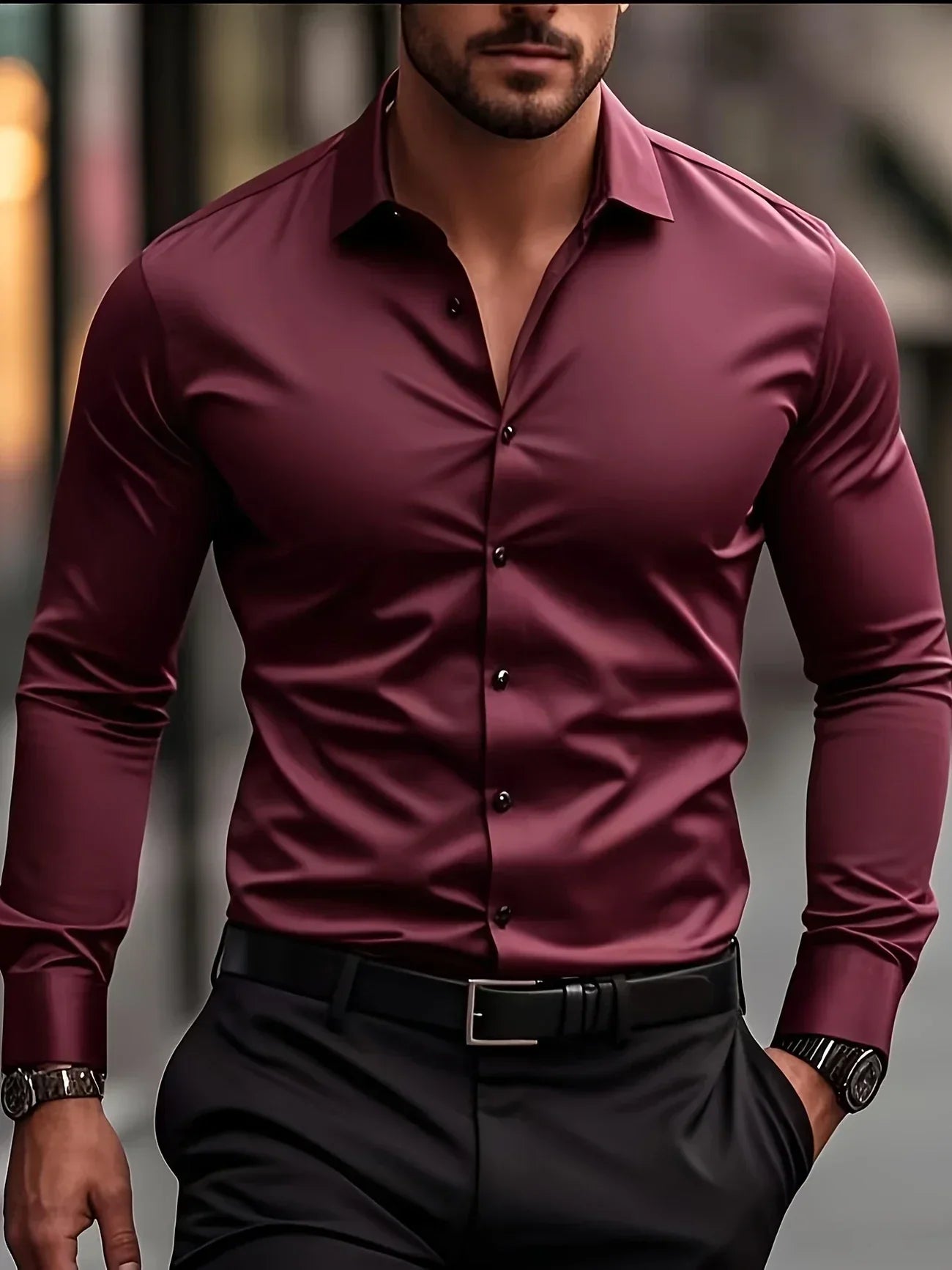Leblanc™ | Chemise élégante à manches longues avec boutons