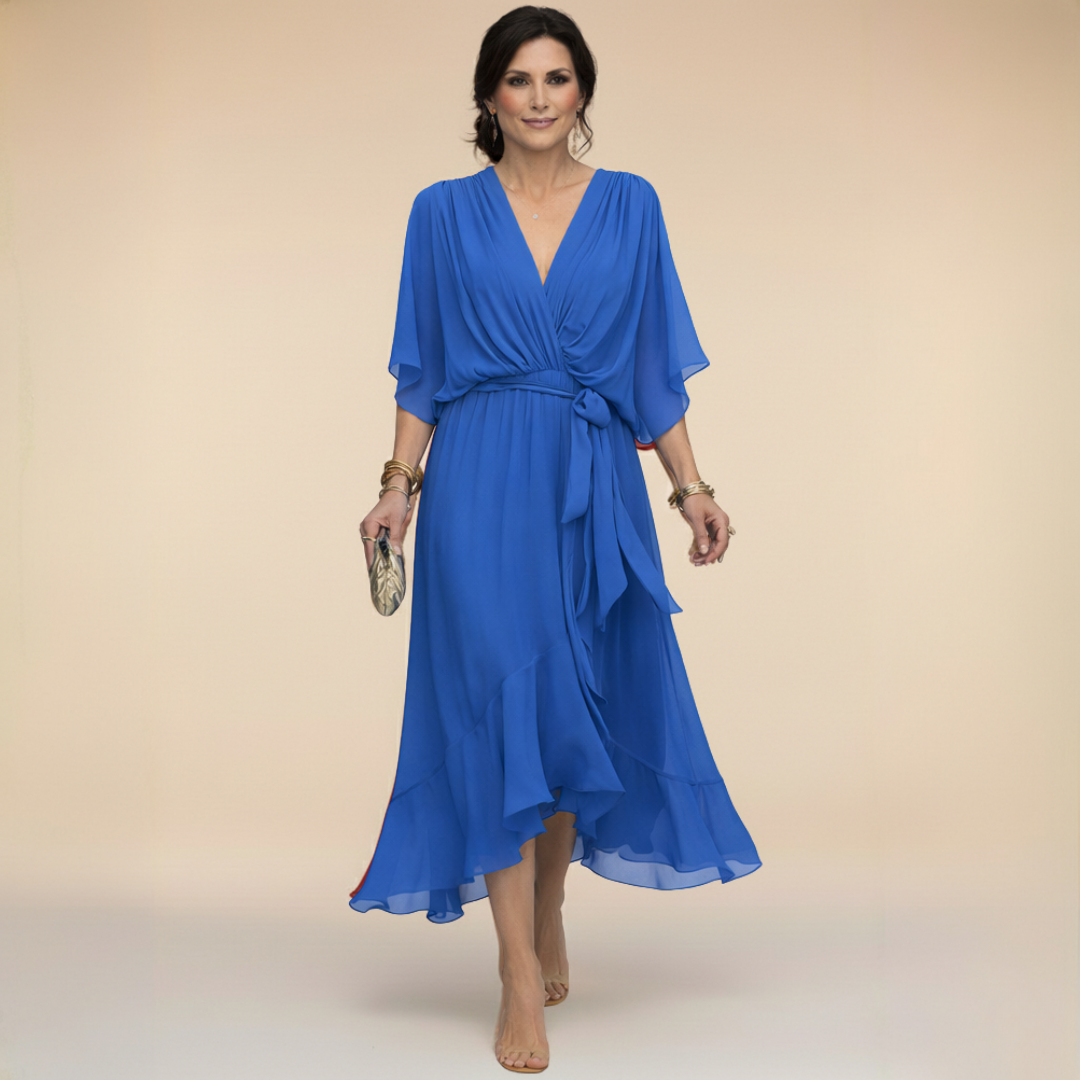 Leblanc™ | Robe en chiffon à décolleté V