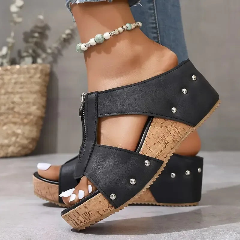 Leblanc™ | Sandales orthopédiques à talon compensé