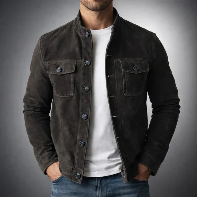 Leblanc™ | Veste en daim boutonnée pour homme