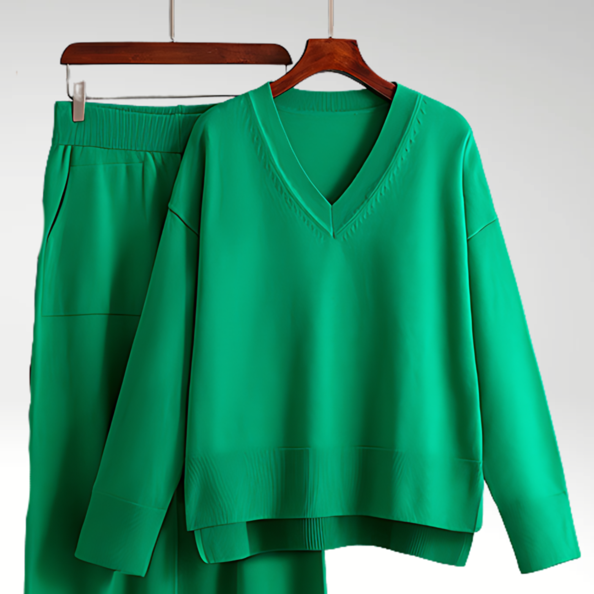 Leblanc™ | Luxe V-Neck Two Piece Set