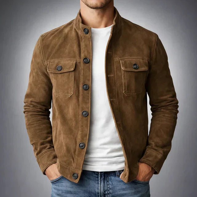 Leblanc™ | Veste en daim boutonnée pour homme