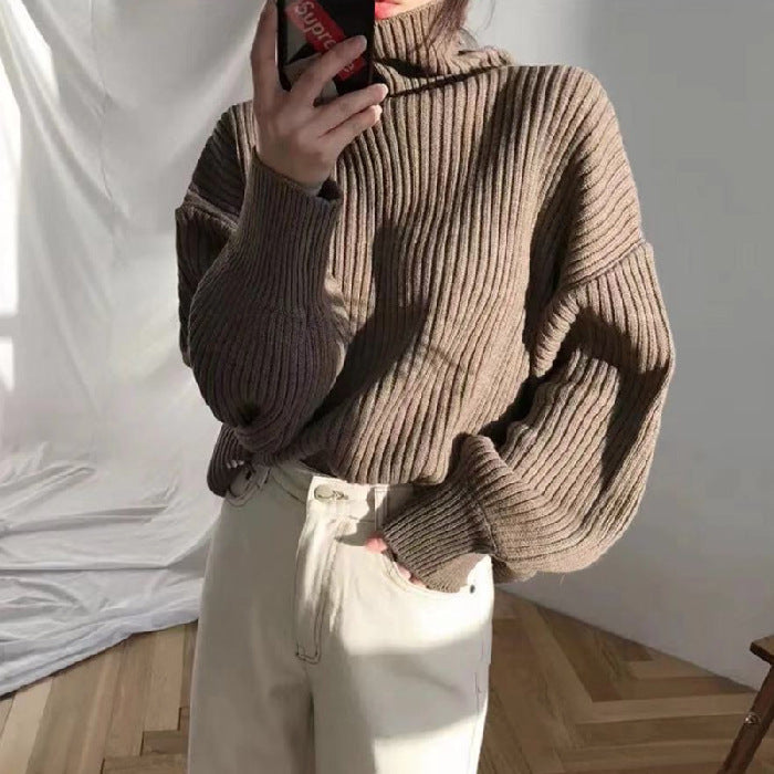 Leblanc™ | Luxe Pull à col roulé et à manches ballon