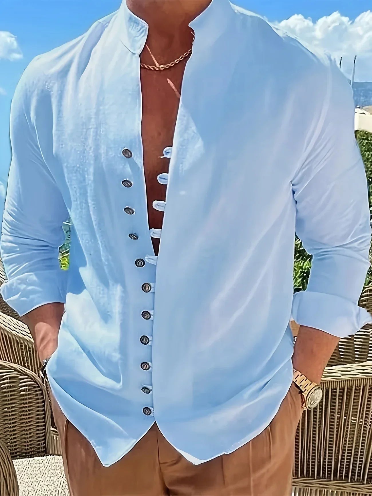 Leblanc™ | Chemise légère en coton à manches longues