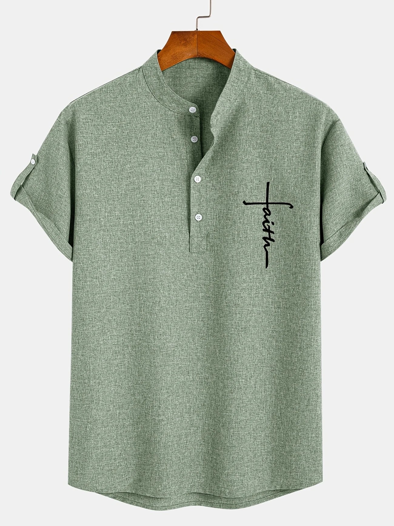 Leblanc™ | Chemise élégante à manches courtes et col montant