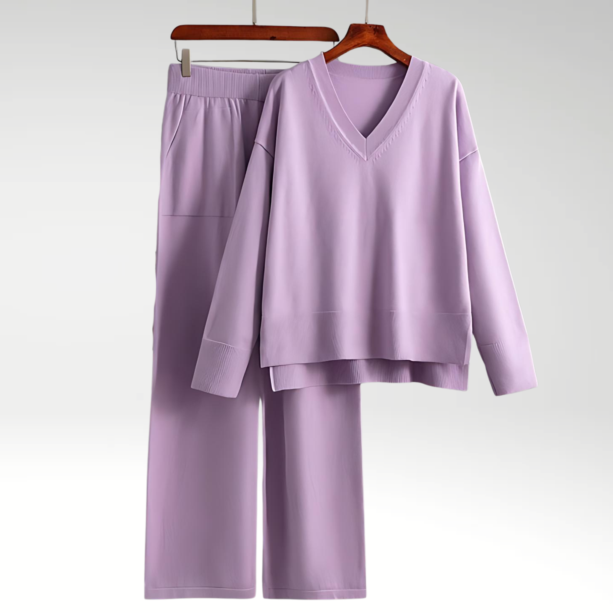 Leblanc™ | Luxe V-Neck Two Piece Set