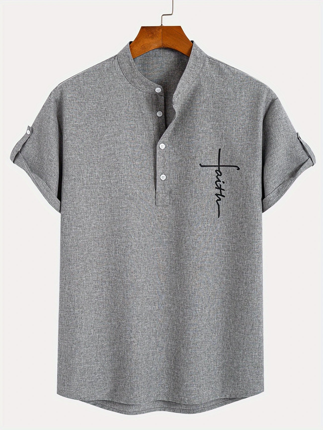 Leblanc™ | Chemise élégante à manches courtes et col montant