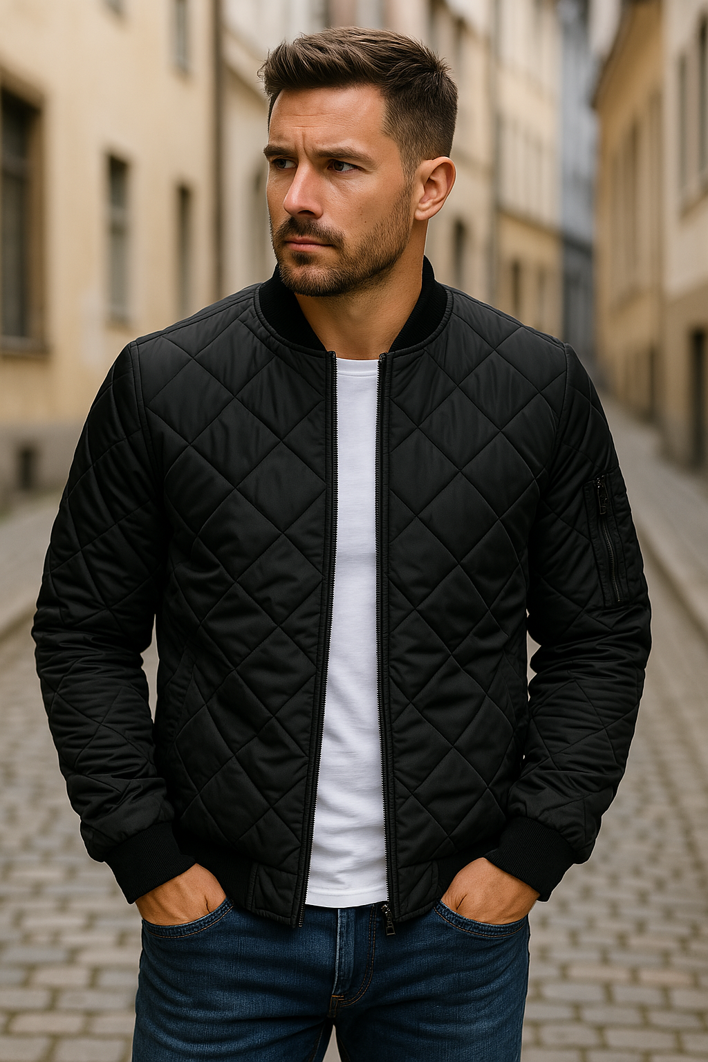 Lenoir™ - Veste en coton à motif losange