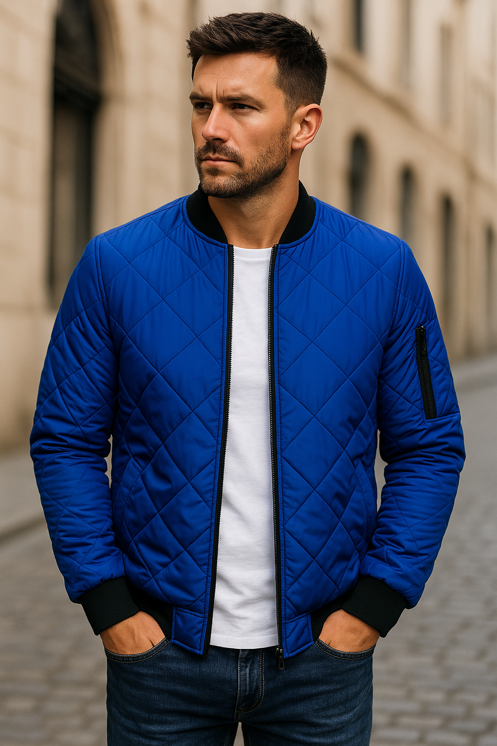 Lenoir™ - Veste en coton à motif losange
