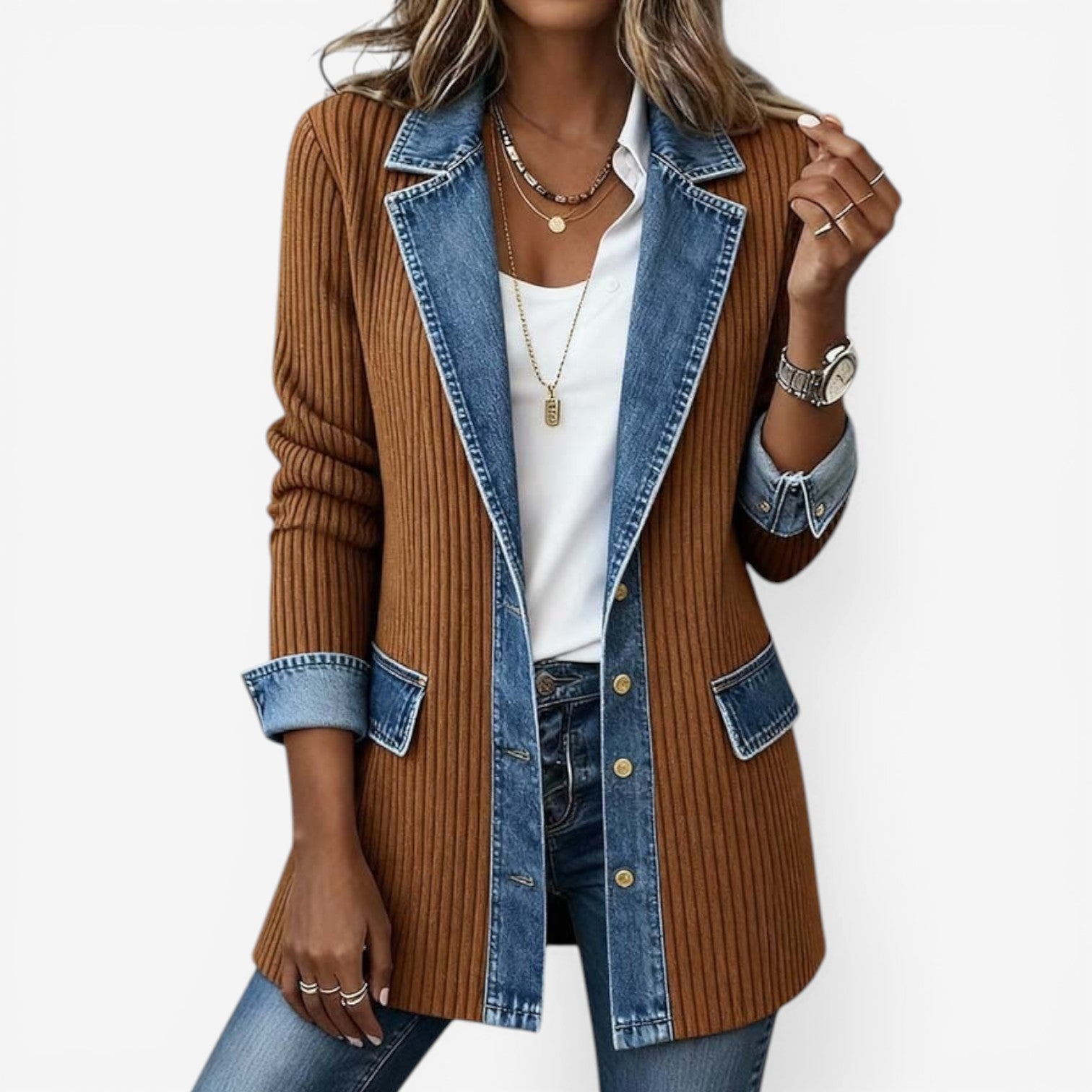 Leblanc™ | Veste en denim mélangé