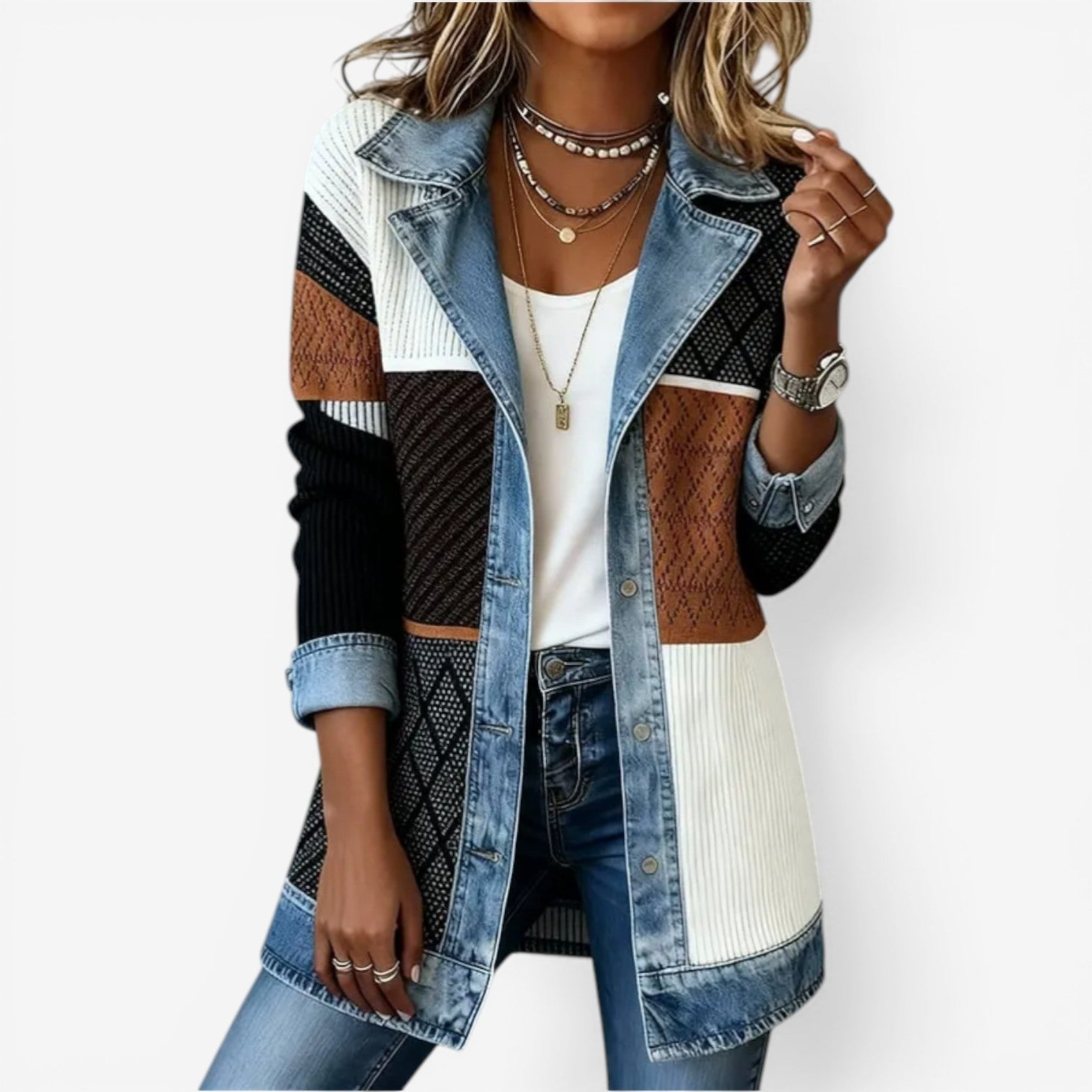 Leblanc™ | Veste en denim mélangé
