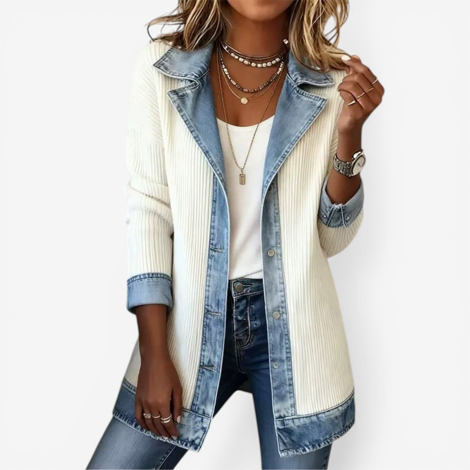 Leblanc™ | Veste en denim mélangé