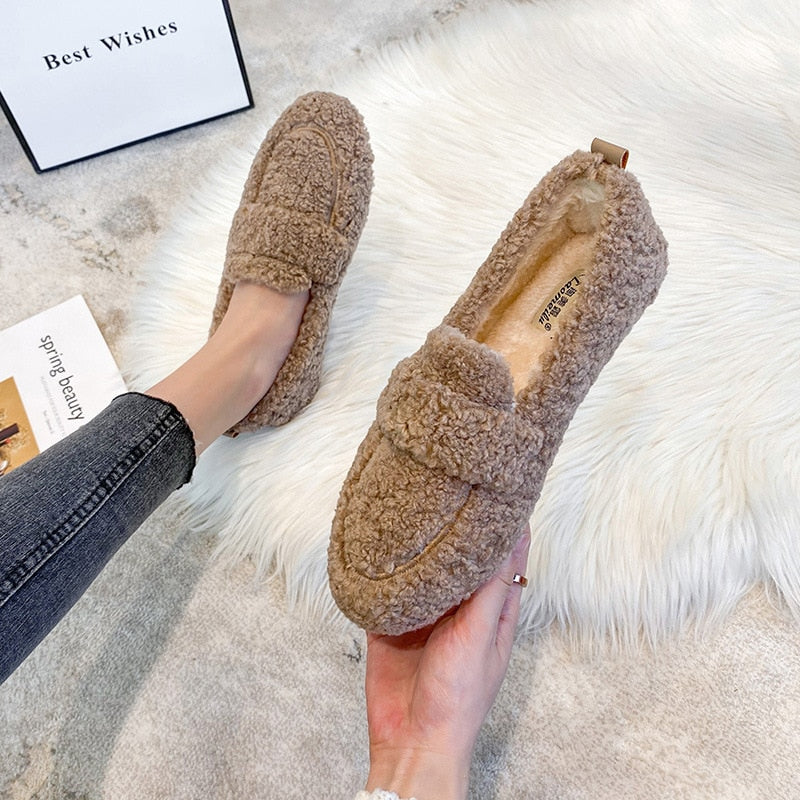 Leblanc™ | Mocassins en peluche pour femmes