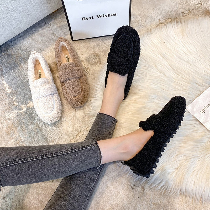 Leblanc™ | Mocassins en peluche pour femmes