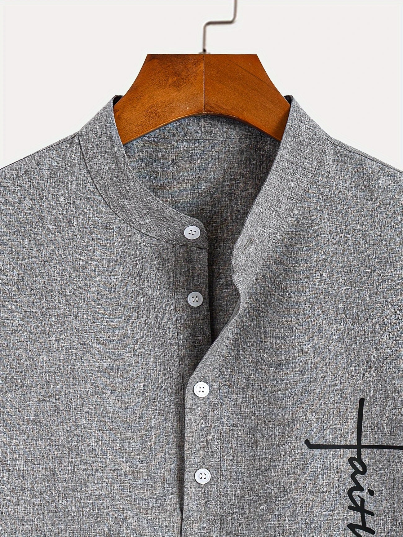 Leblanc™ | Chemise élégante à manches courtes et col montant