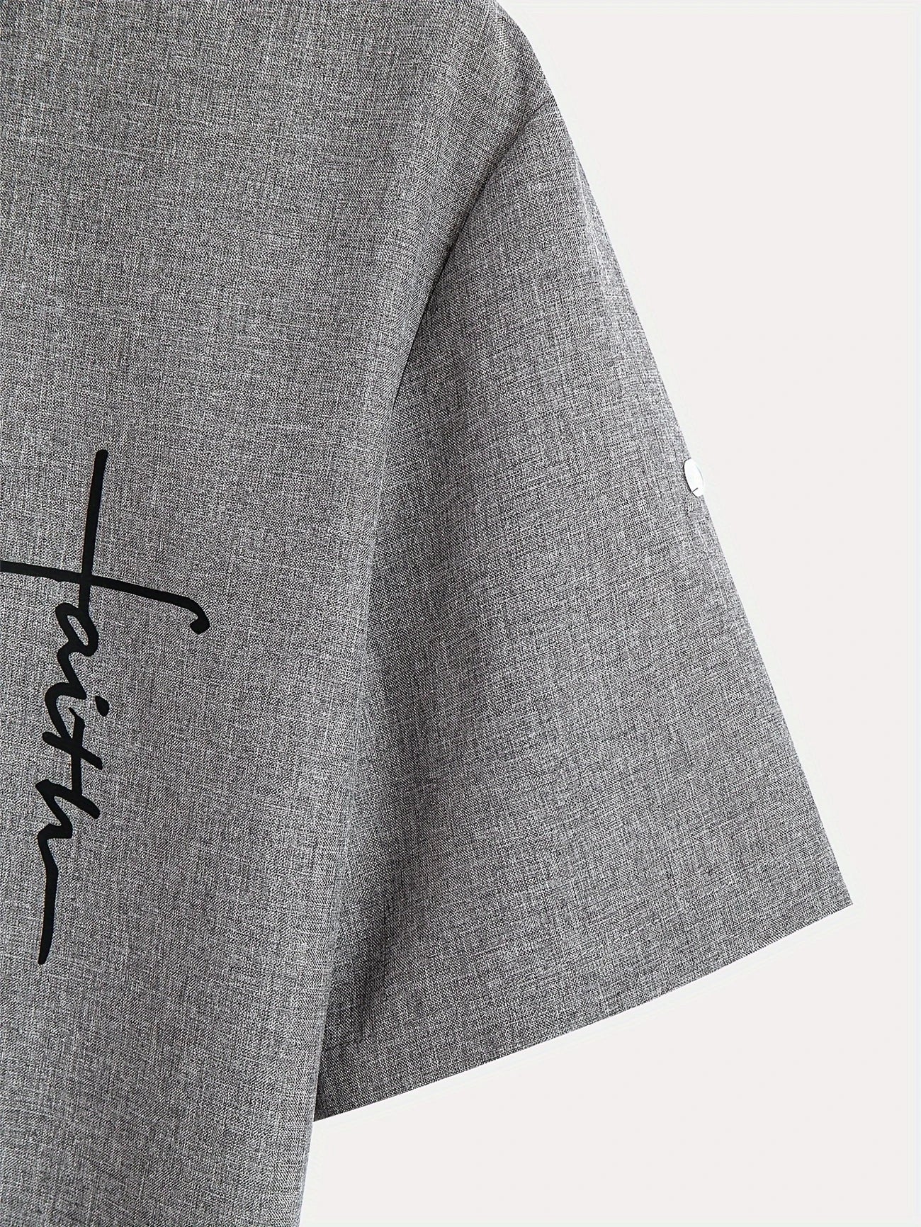 Leblanc™ | Chemise élégante à manches courtes et col montant