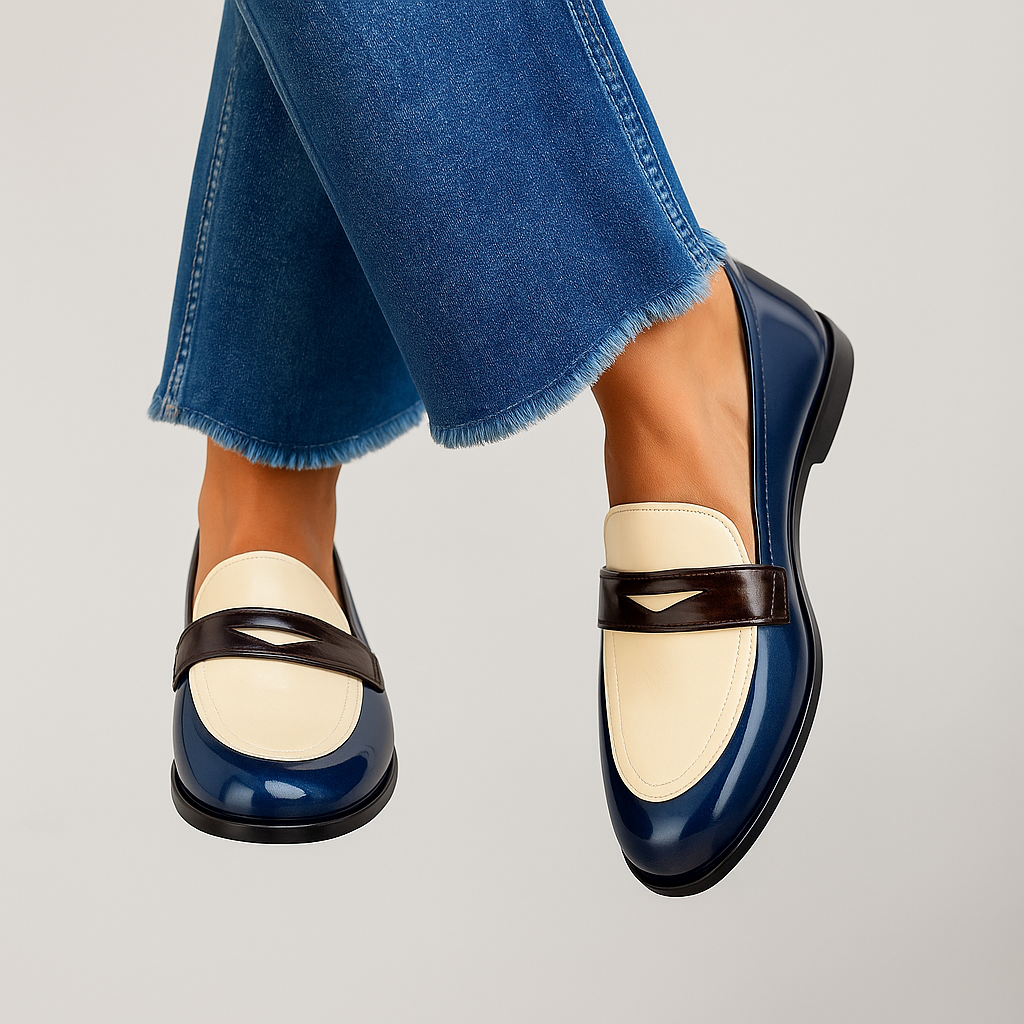 Claudia™ - Mocassins Contrastés Élégants