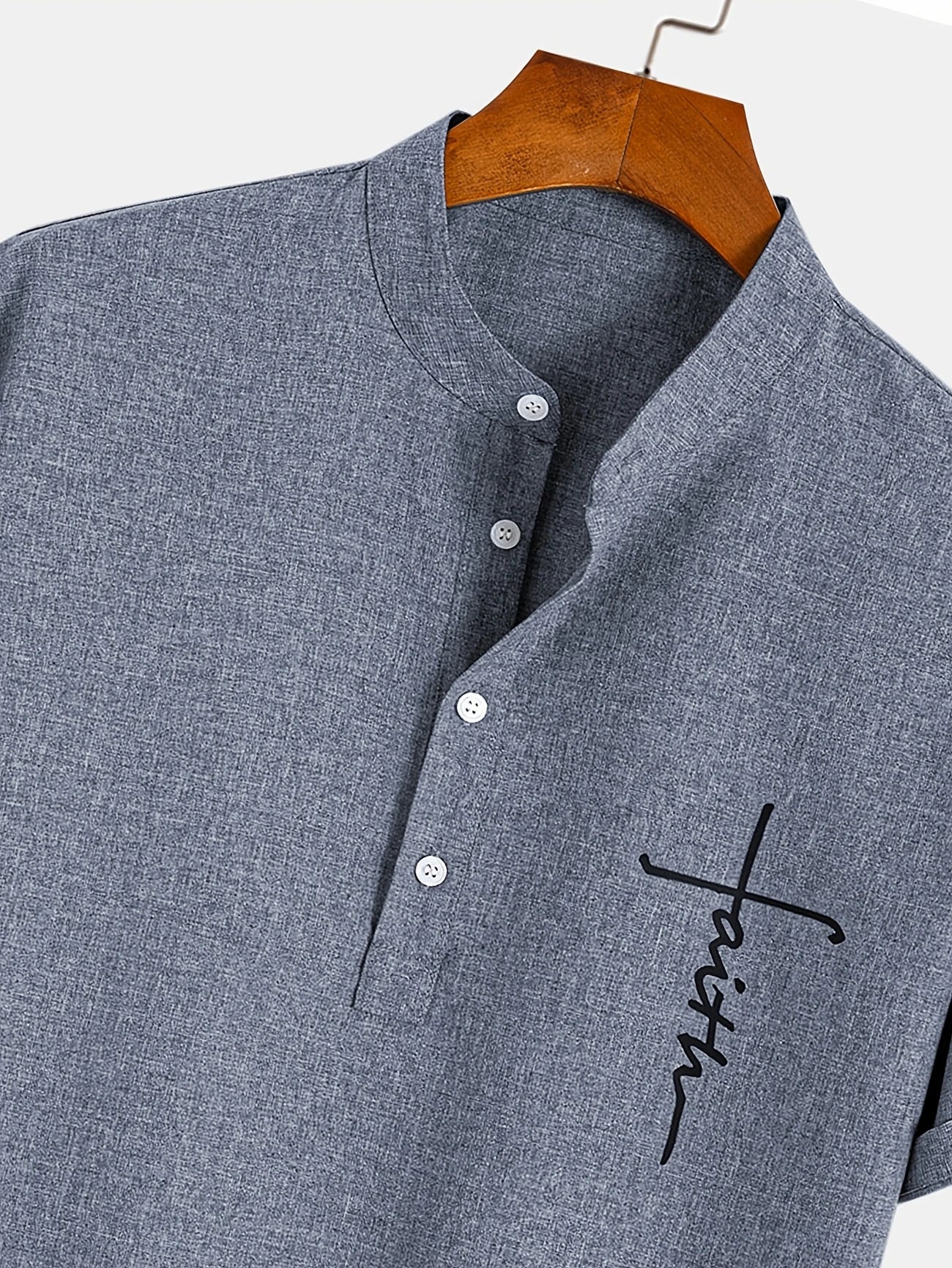 Leblanc™ | Chemise élégante à manches courtes et col montant