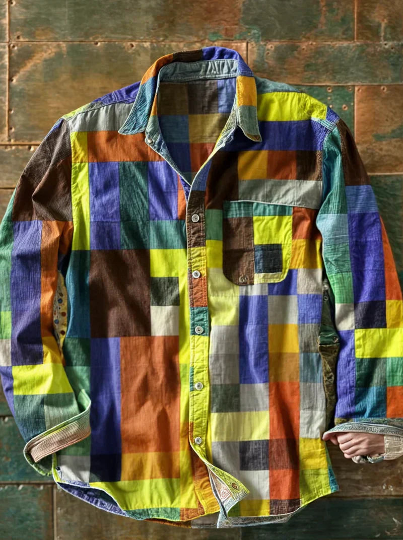 Leblanc™ | Chemise patchwork haut de gamme – Style unique et coupe confortable