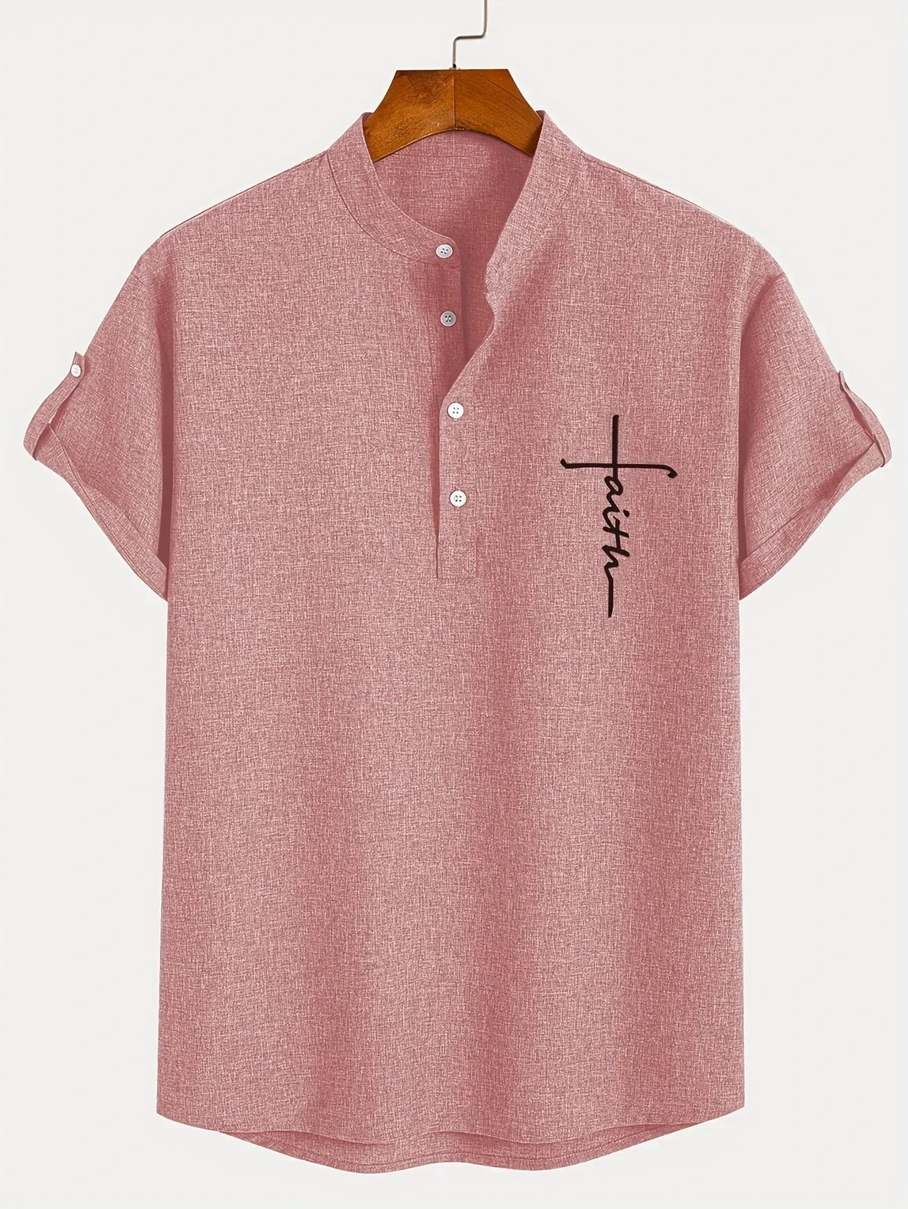 Leblanc™ | Chemise élégante à manches courtes et col montant