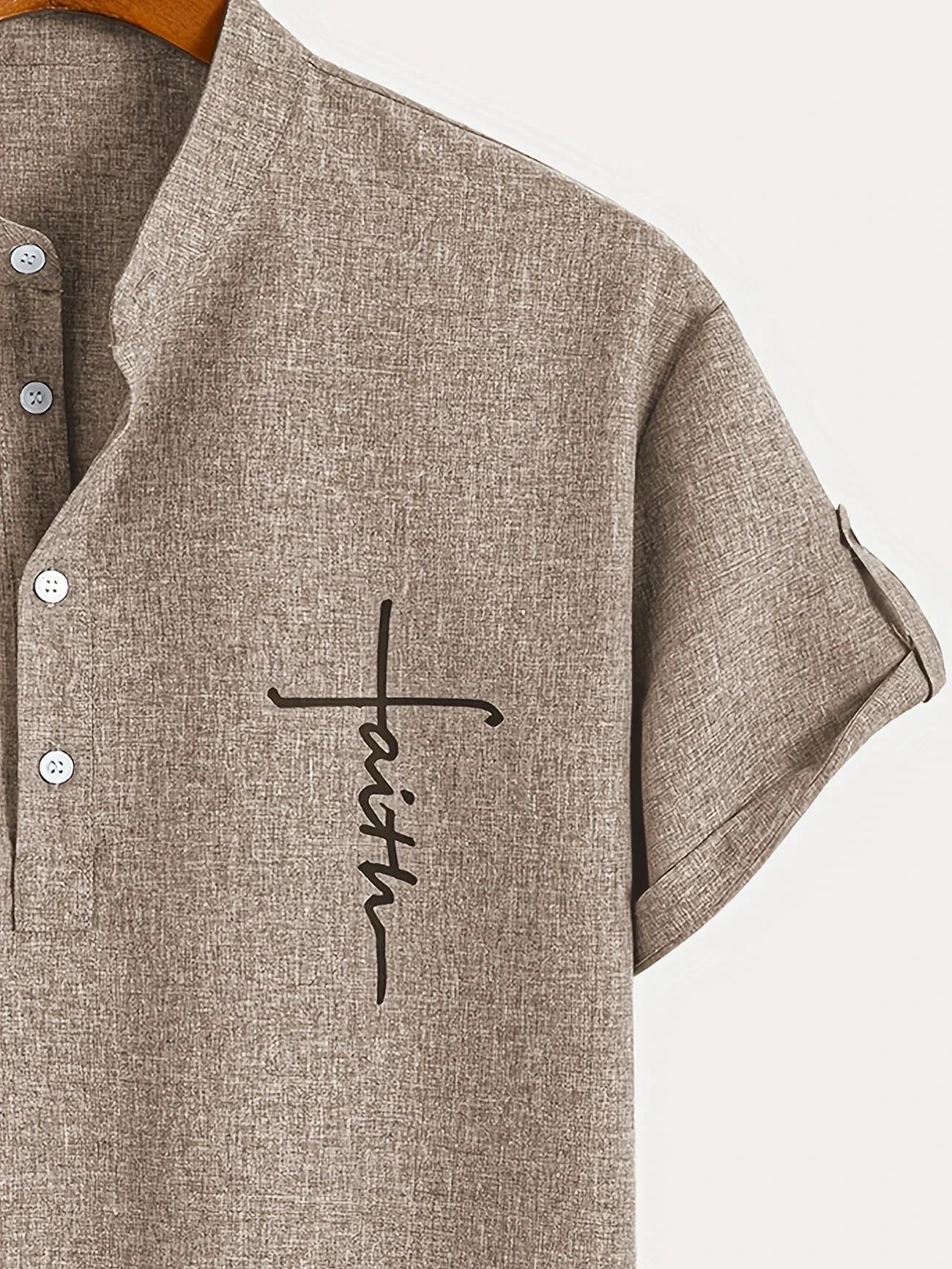 Leblanc™ | Chemise élégante à manches courtes et col montant